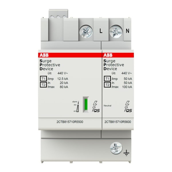 ABB - Kombi-Ableiter T1-T2 12.5kA/Pol TT/TN 1+N Uc 440V Up 1 8 kV TS