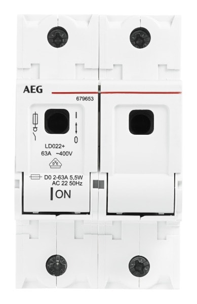 AEG - LD022+ - Sich.-Lasttrennschalter D02 2 polig , 63A