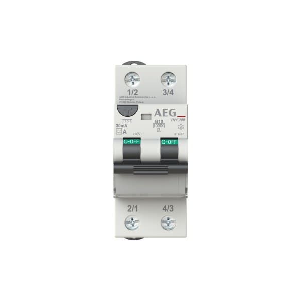 AEG - FI/LS-Schalter Unibis DPC100 - 2P - Typ A - 30 mA - 10 A - B