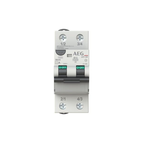 AEG - FI/LS-Schalter Unibis DPC100 - 2P - Typ A - 30 mA - 13 A - B