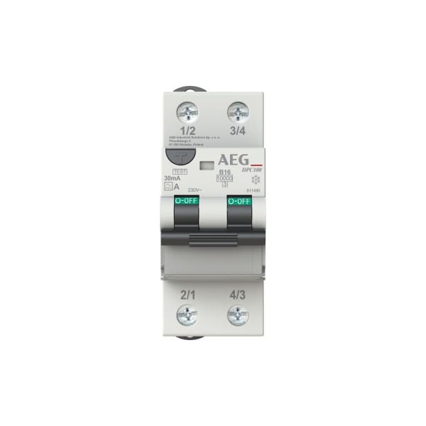 AEG - FI/LS-Schalter Unibis DPC100 - 2P - Typ A - 30 mA - 16 A - B