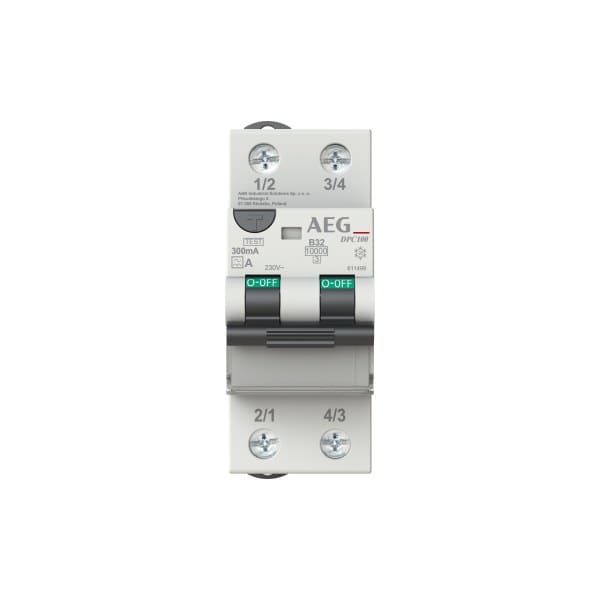AEG - FI/LS-Schalter Unibis DPC100 - 2P - Typ A - 300 mA - 32 A - B
