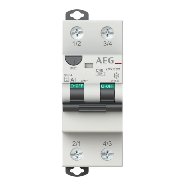 AEG - FI/LS-Schalter Unibis DPC100 - 2P - Typ AI - 30 mA - 40 A - C