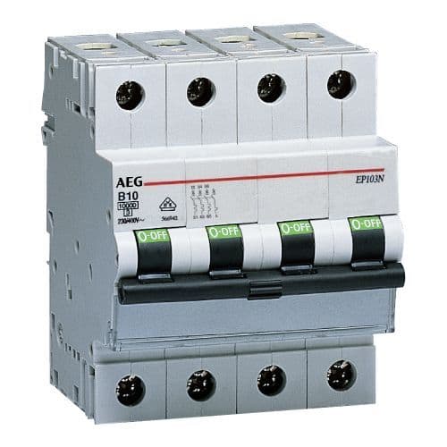 AEG - EP103N C13 - LS-Schalter 10kA 3P+N 13A, C-Charakteristik