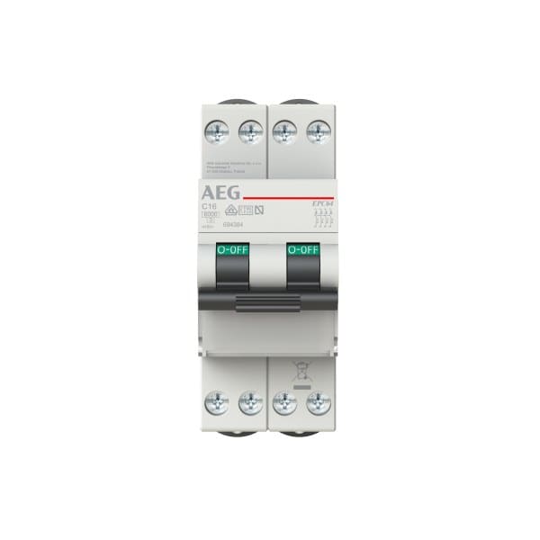 AEG - EPC64 B16 - LS-Schalter 6kA Unibis 4P 16A, B-Charakteristik, 2TE