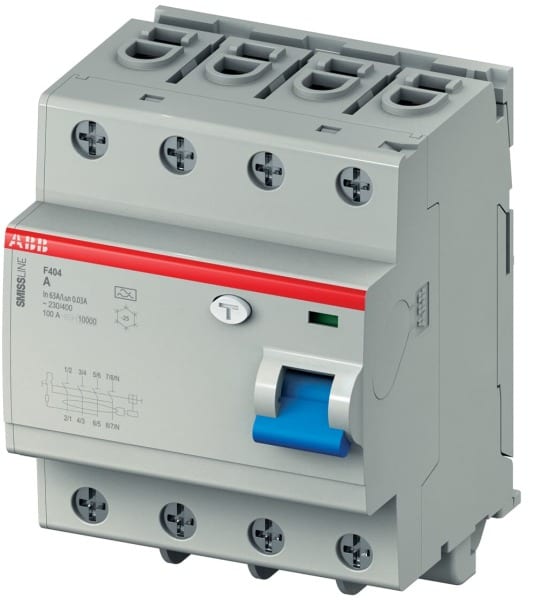 ABB - Fehlerstrom-Schutzschalter F400 - 4P - Typ A - 300 mA - 63 A