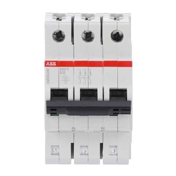 ABB - Sicherungsautomat - S400 - 3P - 25 A - B(230 V) 6 kA