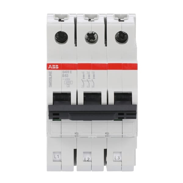 ABB - Sicherungsautomat - S400 - 3P - 63 A - B(230 V) 6 kA