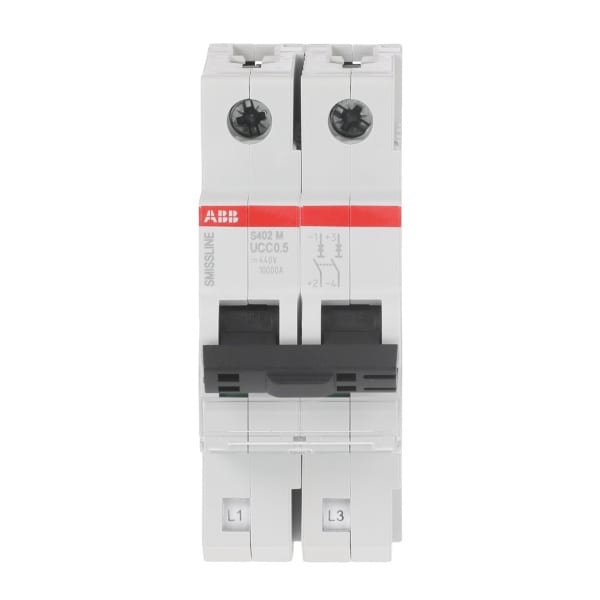 ABB - Sicherungsautomat - S400 - 2P - 0.5 A - UC-C(230 V) 10 kA