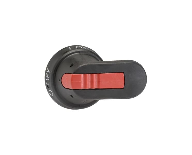 ABB - Pistolengriff schwarz 65 mm Wellen-ø 6 mm IP65 Beschriftung 0 OFF-1 ON