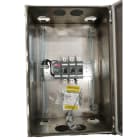 ABB - Sicherheitsschalter Edelstahlgeh. 3P 110kW 400V Edelstahlgriff IP65 oben/unten
