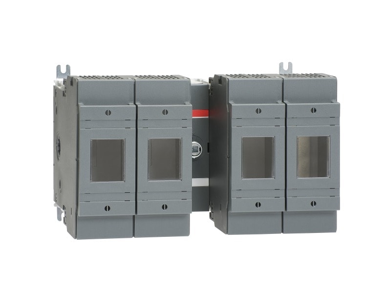 ABB - Sicherungslasttrennschalter 4P 250A m.Griff u.Welle ungesich. Neutrall. rechts