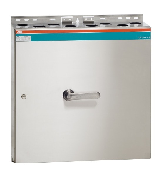 ABB - Sicherheitsschalter Edelstahlgeh. 6P 160kW 400V Edelstahlgriff IP65 oben/unten