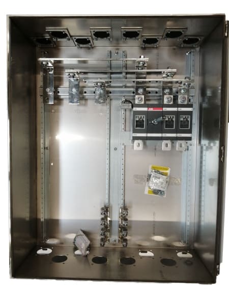 ABB - Sicherheitsschalter Edelstahlgeh. 3P 315kW 400V Edelstahlgriff IP65 unten