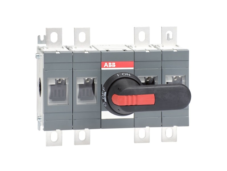 ABB - Lasttrennschalter 4-polig 400 A, mit Griff und Welle