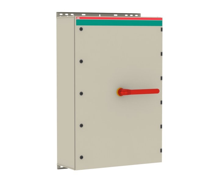ABB - Sicherheitsschalter Stahlblechgeh. 3P 710kW 400V Griff rot-gelb IP65 oben/unten