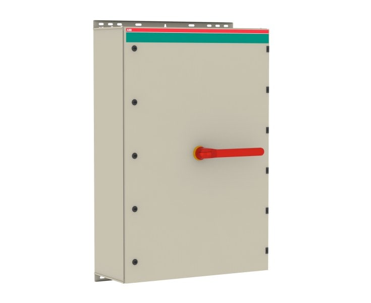 ABB - EMV-Sicherheitsschalter Stahlblechgeh. 3P 710kW 400V Grif rot-gelb IP65 oben/unt