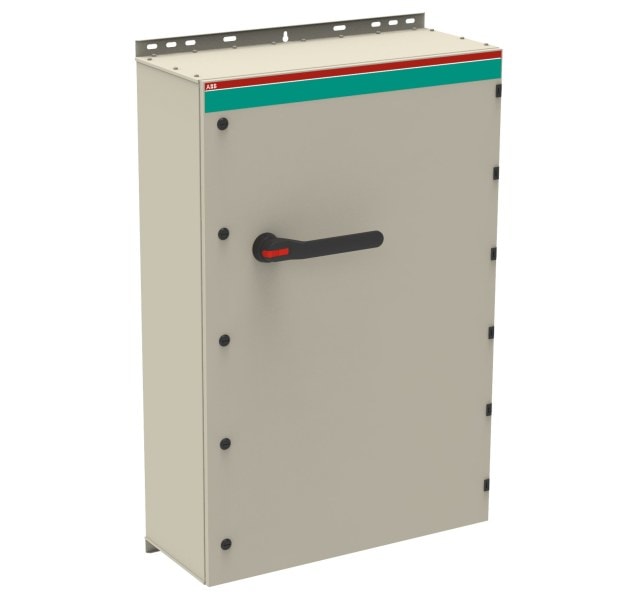 ABB - EMV-Sicherheitsschalter Stahlblechgeh. 3P 710kW 400V Griff schwarz IP65 unten