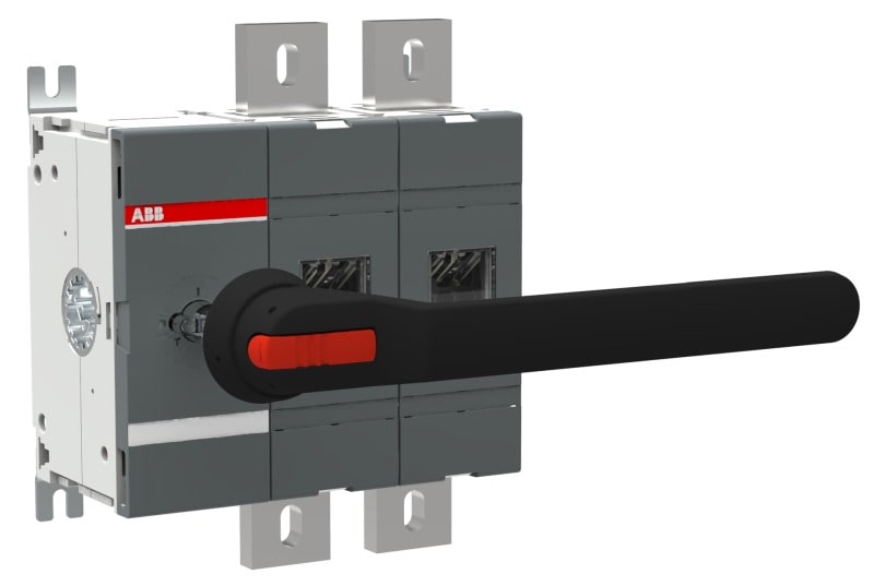ABB - Lasttrennschalter 2-polig 1000 A, mit Griff und Welle