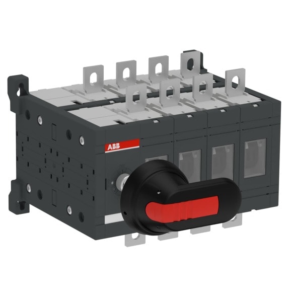 ABB - Doppel-Lasttrennschalter 4-polig 250 A, mit Griff und Welle IEC Variante