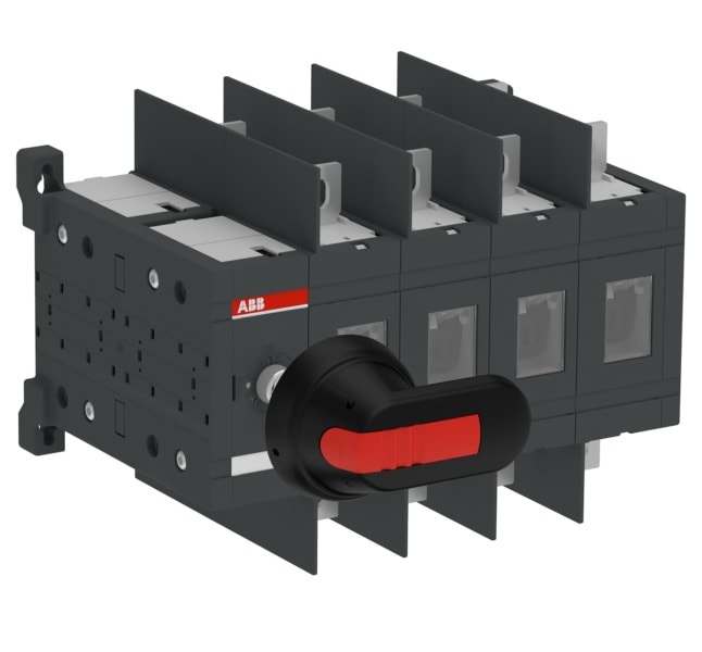 ABB - Doppel-Lasttrennschalter 4-polig 200 A, mit Griff und Welle UL Variante