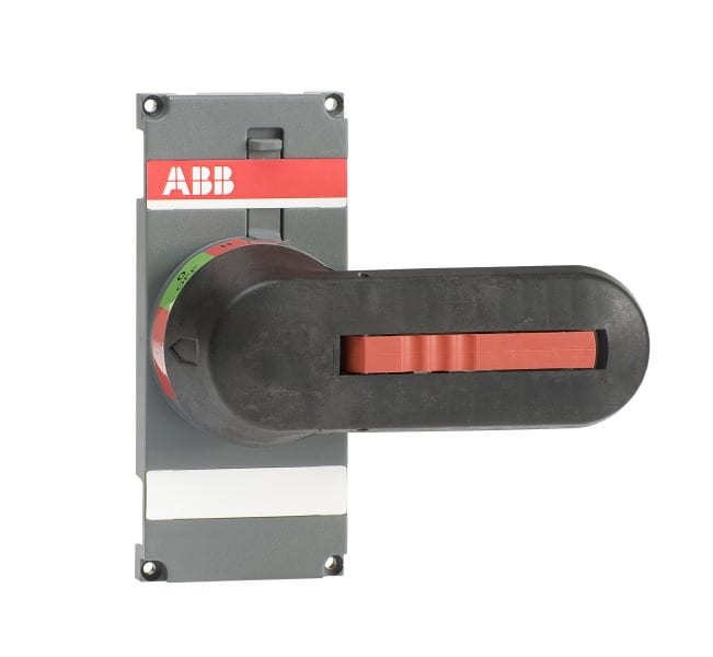 ABB - Direktgriff schwarz inklusiv Welle undAbdeckung der Mechanik Beschriftung I-0-II