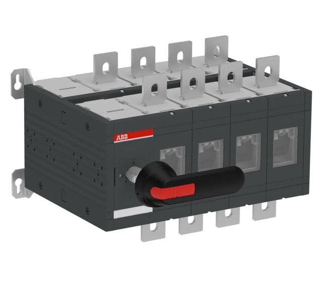 ABB - Doppel-Lasttrennschalter 4-polig 630 A, mit Griff und Welle IEC Variante