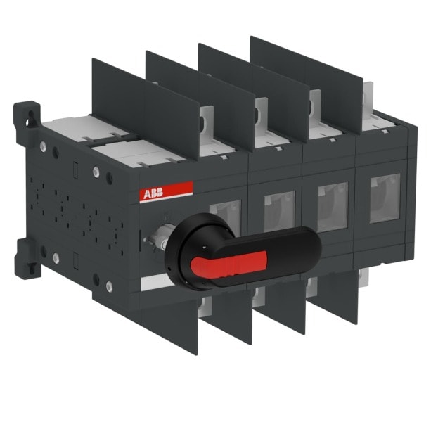 ABB - Doppel-Lasttrennschalter 4-polig 400 A, mit Griff und Welle UL Variante