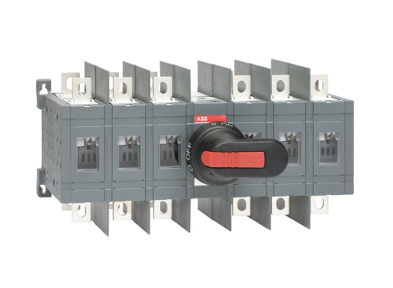 ABB - OT160E33WCP Lastumschalter 6-polig 160A m. Griff u. Welle/offene