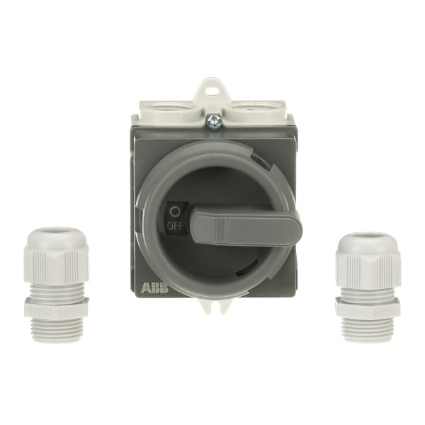 ABB - ONE20M3G Schalter im Gehäuse 3P 20A m. grauem Griff graues Kunstoffgeh. IP67