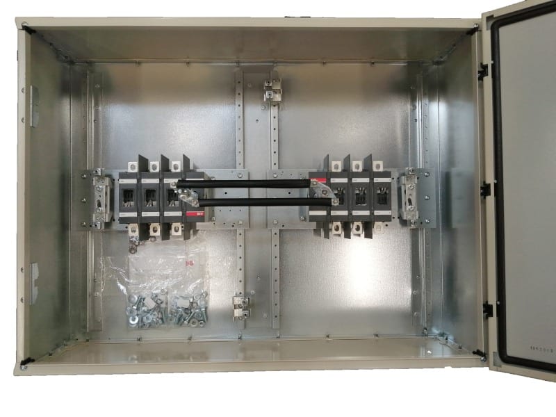 ABB - Sicherheitsschalter Stahlblechgeh. 6P 80kW 400V Griff schwarz IP65 oben/unten