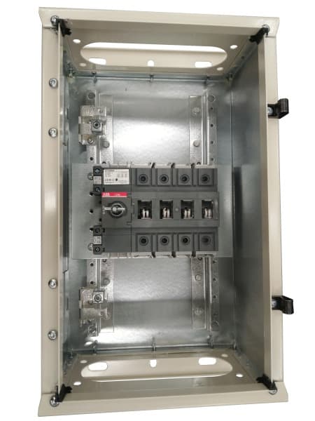ABB - Sicherheitsschalter Stahlblechgeh. 4P 55kW 400V Griff schwarz IP65 oben/unten