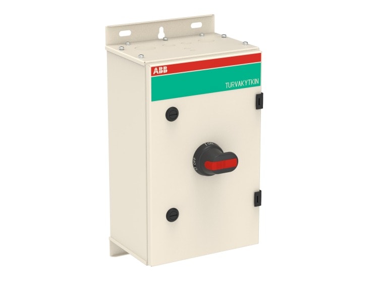 ABB - Sicherheitsschalter Stahlblechgeh. 3P 45kW 400V Griff schwarz IP65 oben/unten