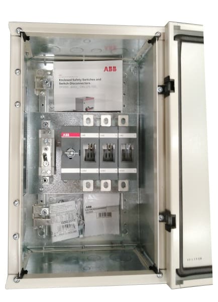 ABB - Sicherheitsschalter Stahlblechgeh. 3P 80kW 400V Griff schwarz IP65 oben/unten