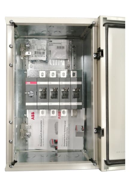 ABB - Sicherheitsschalter Stahlblechgeh. 4P 80kW 400V Griff schwarz IP65 oben/unten