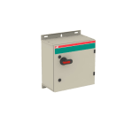 ABB - EMV-Sicherheitsschalter Stahlblechgeh. 3P 55kW 400V Griff schwarz IP65 unten