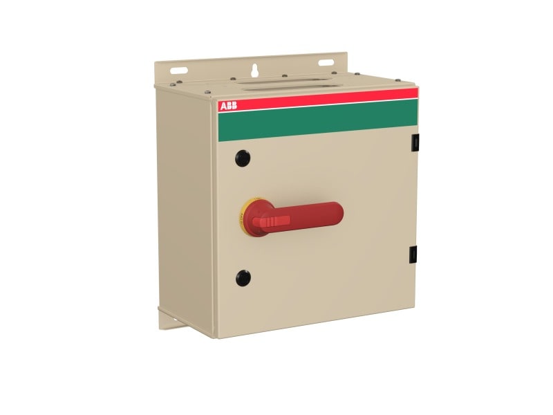 ABB - Sicherheitsschalter Stahlblechgeh. 6P 45kW 400V Griff rot-gelb IP65 oben/unten