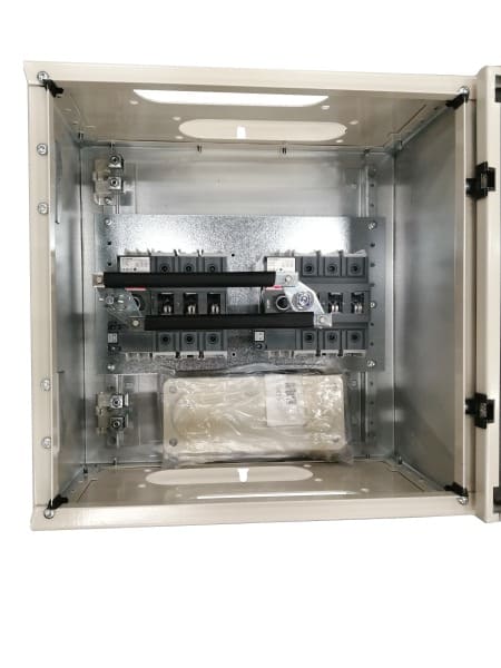 ABB - Sicherheitsschalter Stahlblechgeh. 6P 45kW 400V Griff schwarz IP65 oben/unten