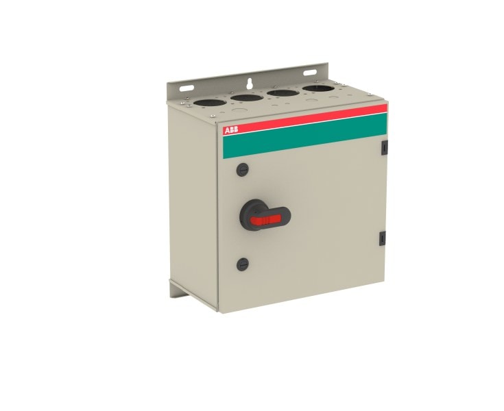 ABB - Sicherheitsschalter Stahlblechgeh. 6P 45kW 400V Griff schwarz IP65 oben/unten
