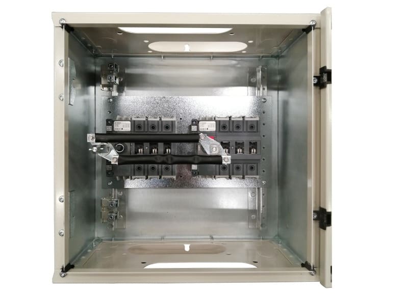 ABB - Sicherheitsschalter Stahlblechgeh. 6P 55kW 400V Griff schwarz IP65 oben/unten