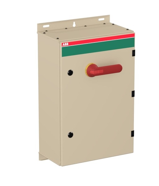 ABB - Sicherheitsschalter Stahlblechgeh. 6P 55kW 400V Griff rot-gelb IP65 unten