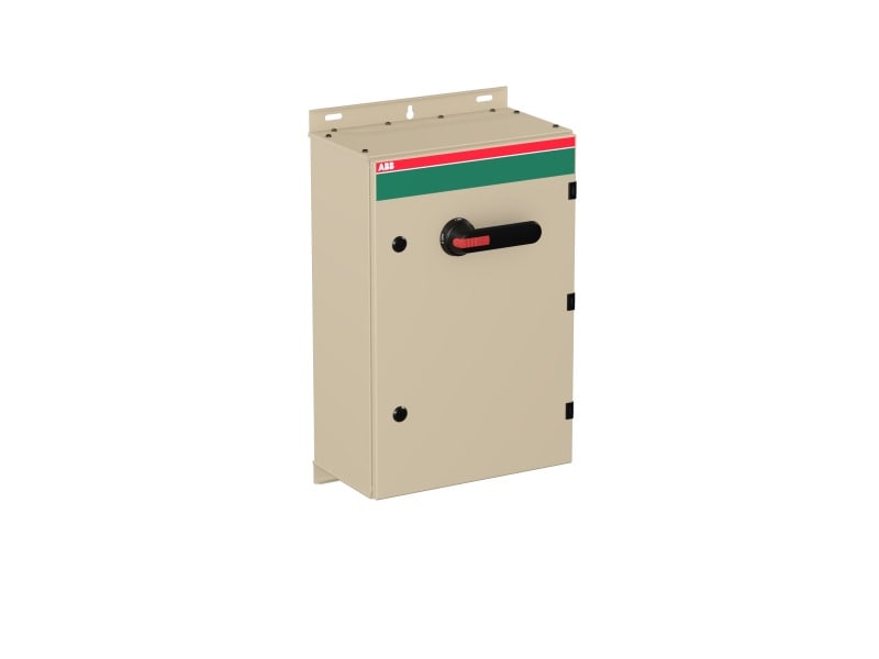 ABB - Sicherheitsschalter Stahlblechgeh. 6P 55kW 400V Griff schwarz IP65 unten