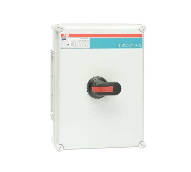 ABB - Sicherheitsschalter Kunststoffgeh. 3P 55kW 400V Griff schwarz IP65 oben/unten