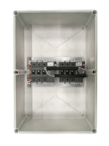ABB - Sicherheitsschalter Kunststoffgeh. 6P 45kW 400V Griff schwarz IP65 oben/unten