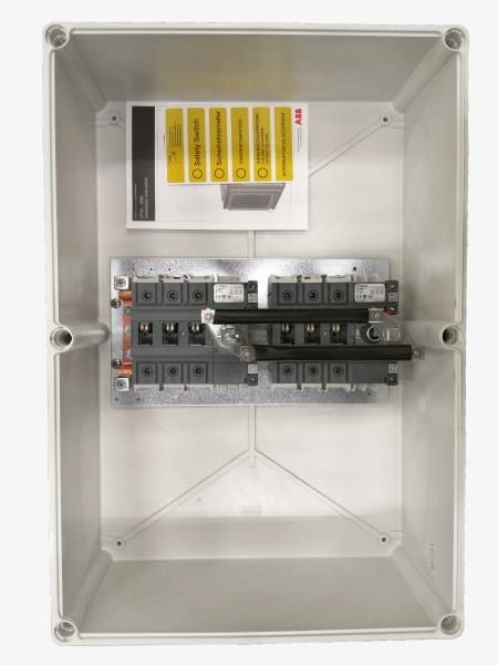 ABB - Sicherheitsschalter Kunststoffgeh. 6P 55kW 400V Griff rot-gelb IP65 oben/unten