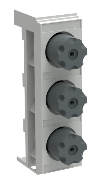 ABB - D-Sicherungssockel 3P 63A Rahmenklemmen DIII E33 Breite 57mm Phasenabstand 60mm