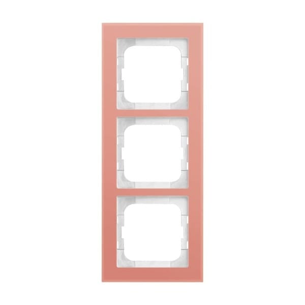 BUSCH-JAEGER - Abdeckrahmen 3-fach Glas Koralle - Busch-axcent pur