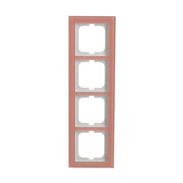 BUSCH-JAEGER - Abdeckrahmen 4-fach Glas Koralle - Busch-axcent pur