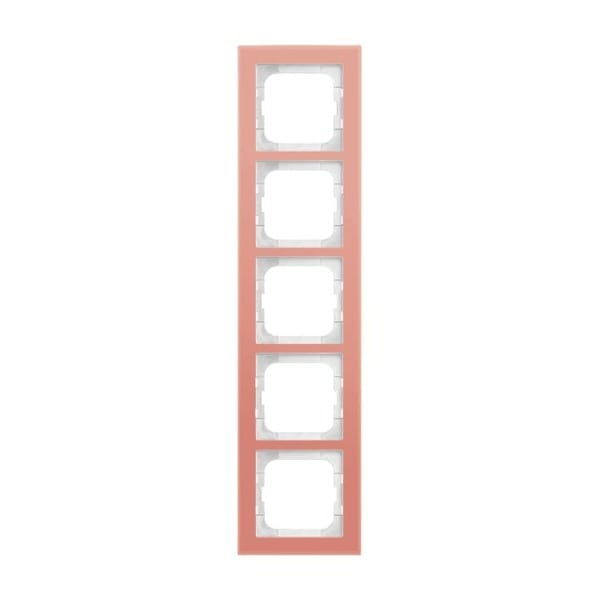 BUSCH-JAEGER - Abdeckrahmen 5-fach Glas Koralle - Busch-axcent pur
