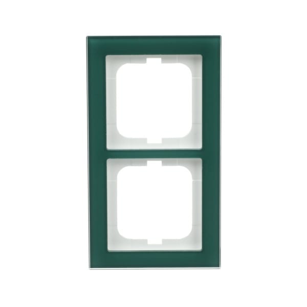 BUSCH-JAEGER - Abdeckrahmen 2-fach Glas Avocado - Busch-axcent pur